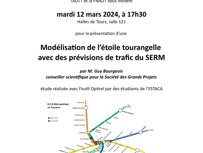 Modélisation de l&rsquo;étoile ferroviaire tourangelle